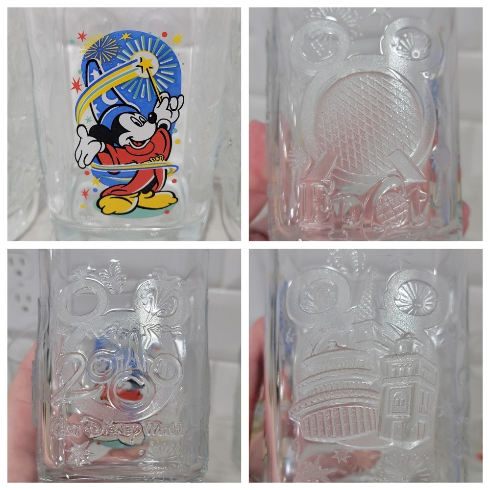 Vintage Y2K Walt Disney World 2000 McDonald’s Millennium Celebration Glass Cups - Picture 7 of 17
